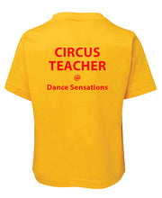 Load image into Gallery viewer, Little Monkeys logo Tshirt with CIRCUS TEACHER + Studio Name

